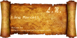 Láng Marcell névjegykártya