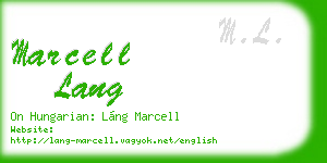 marcell lang business card